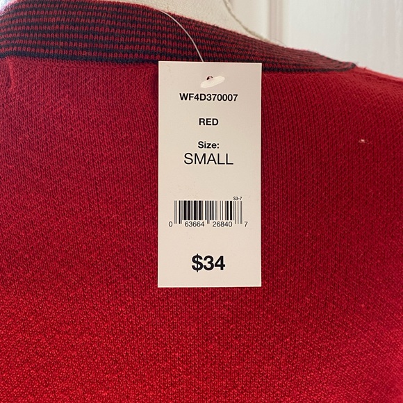 NWT Joe Fresh sweater dress. Size S. Red with black. - Picture 3 of 4